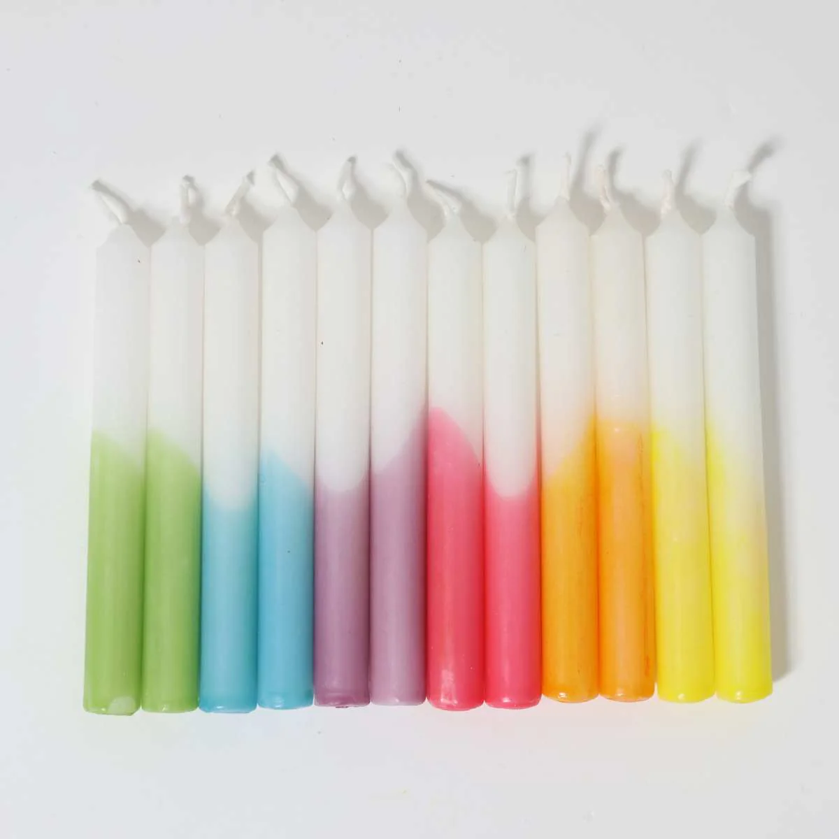 Festtags-Kerzen Dip-Dye Regenbogen VE 12 Stk. - Image 3